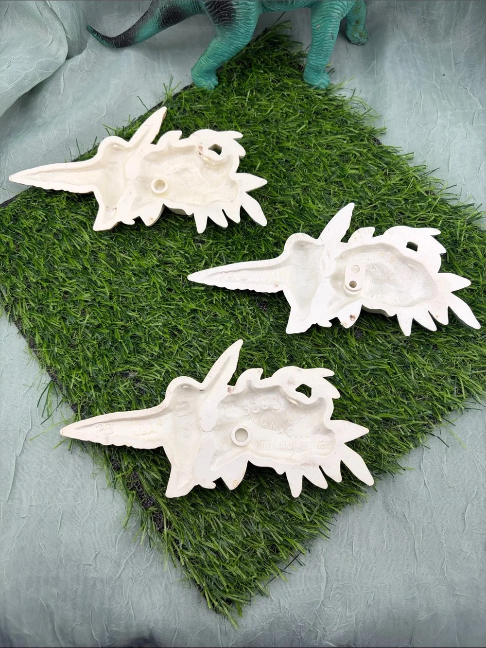 Vintage 1990s Burwood Products Plastic Hummingbird and Flower Wall Art |set of 9